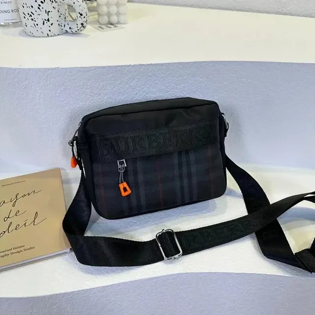 Burberry Crossbody Bag Checkered Logo Panel