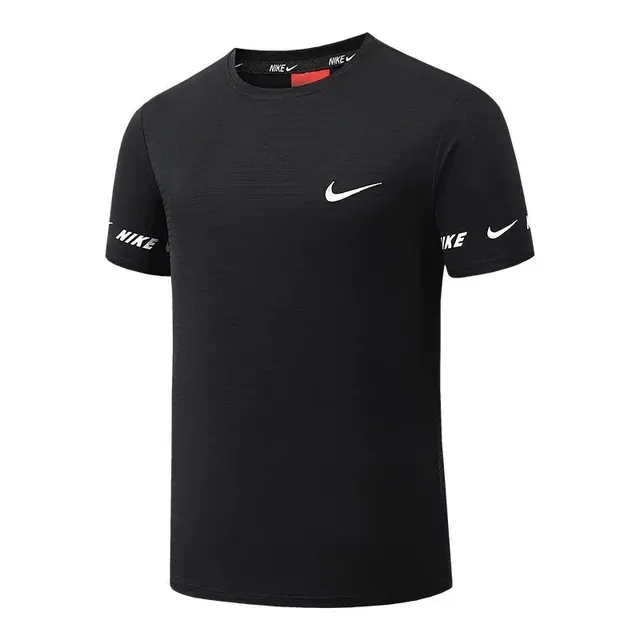 Nike Tech Fleece T-Shirt Black with White Swoosh