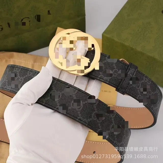 布纹黑色GG金扣