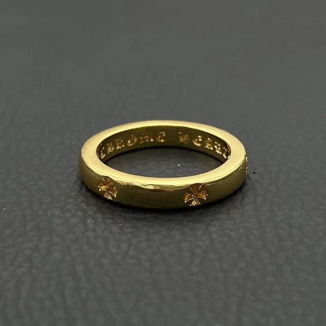 Chrome Hearts Cross Ring Gold with Cross Motifs