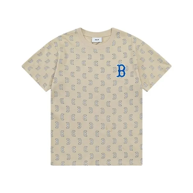 MLB Logo Print T-Shirt All-Over B Logo