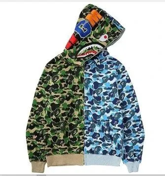 BAPE Half-Zip Hoodie Camouflage Split