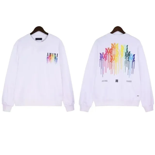 Amiri Crewneck Sweatshirt Rainbow Drip Logo