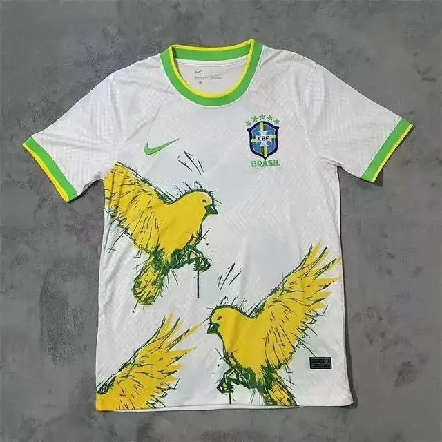 Nike Brazil National Team Away Jersey Canary Bird Graphic