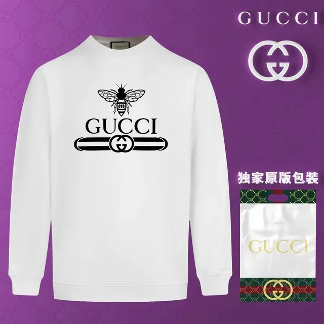 Gucci Bee Logo Sweatshirt Black Bee and GG Web Print