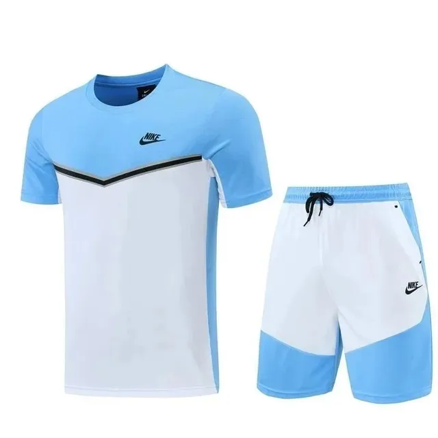 Nike T-Shirt and Shorts Set Color-Block