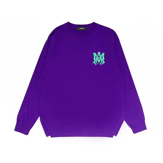 Amiri Long-Sleeve Tee Dripping Logo