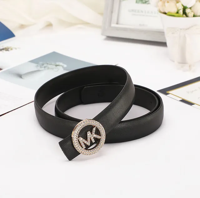 Michael Kors Logo Buckle Belt Crystal-Embellished