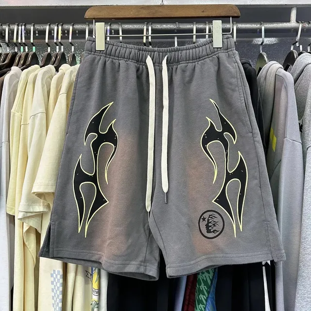 Hellstar Flame Shorts Ombre Flame Print