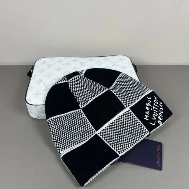 Louis Vuitton Knit Beanie Checkerboard Print