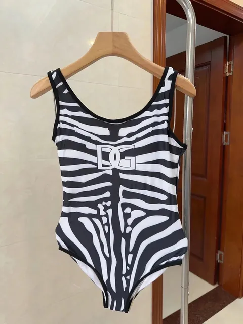 Dior One-Piece Swimsuit Zebra Print