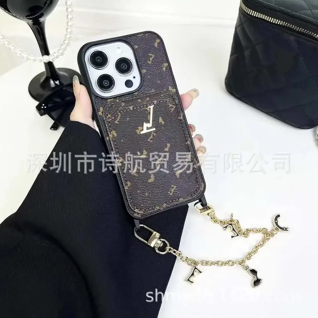 Louis Vuitton Phone Case with Cardholder and Chain Strap Monogram Canvas