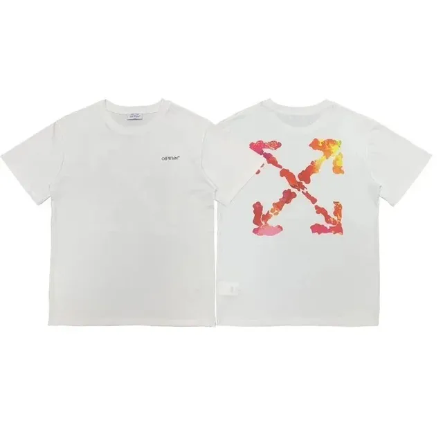 Off-White Arrow Graphic Tee Paint Splatter