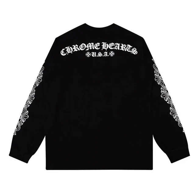 Long Sleeve Tee Chrome Hearts Logo Print