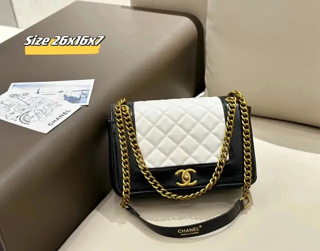 Chanel Classic Flap Bag Quilted Two-Tone