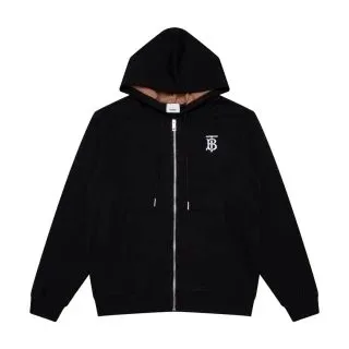 Burberry Zip-Up Hoodie Monogram Logo