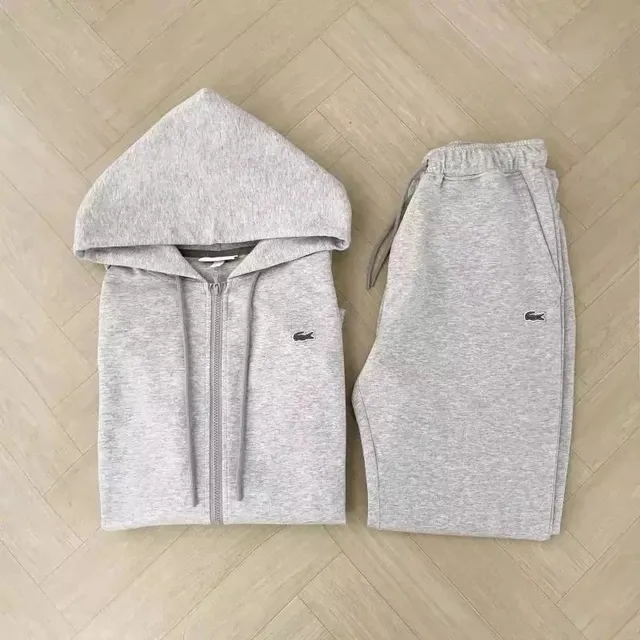 Lacoste Hoodie and Jogger Set Heather Grey