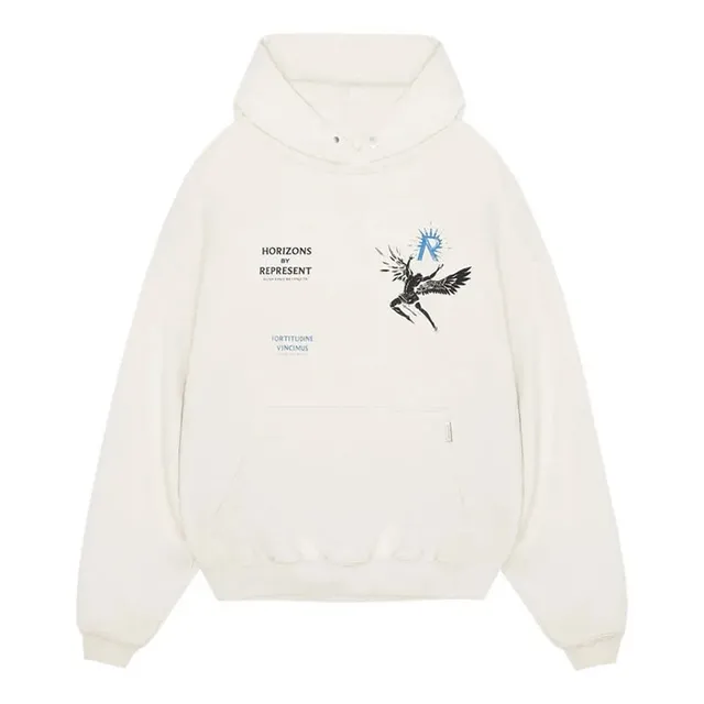 Represent Hoodie Horizons Print Off-White