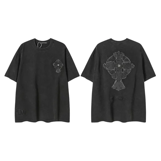 Chrome Hearts Cross T-Shirt Distressed Black