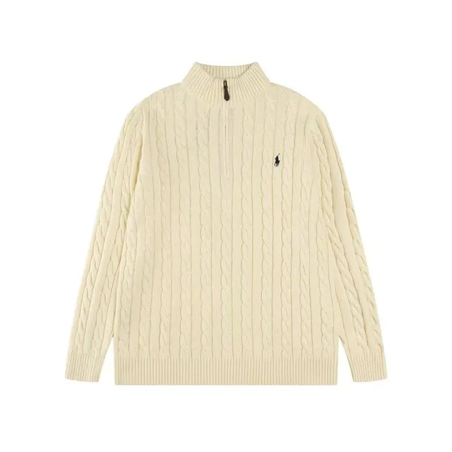 Polo Ralph Lauren Cable Knit Half-Zip Sweater Ivory