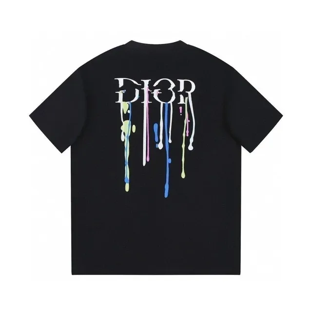 Dior Paint Drip Logo Tee
