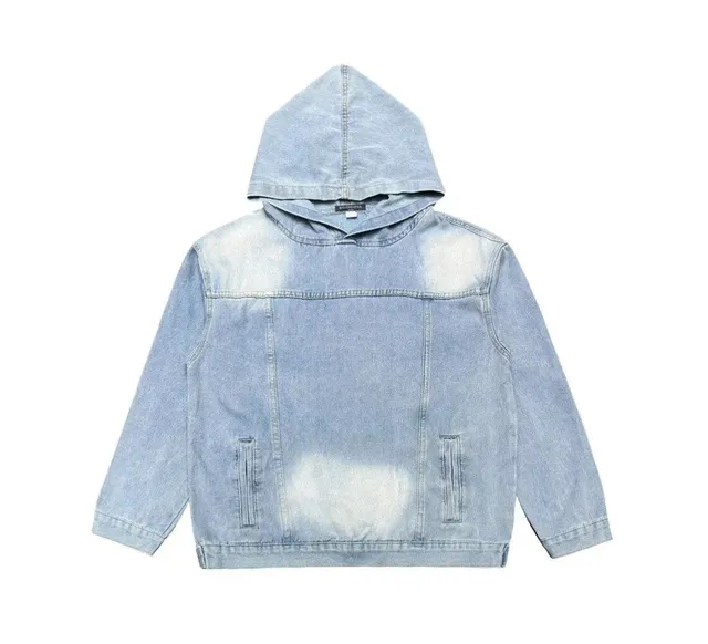 Balenciaga Denim Hooded Jacket Light Wash