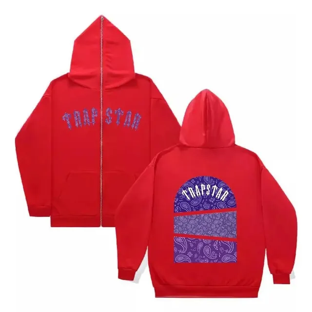 Trapstar Zip-Up Hoodie Paisley Print