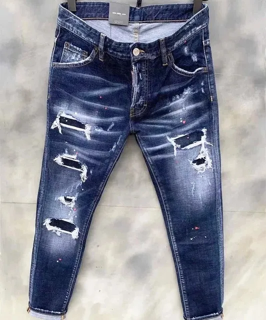 Diesel Distressed Jeans Ripped Paint-Splatter Wash