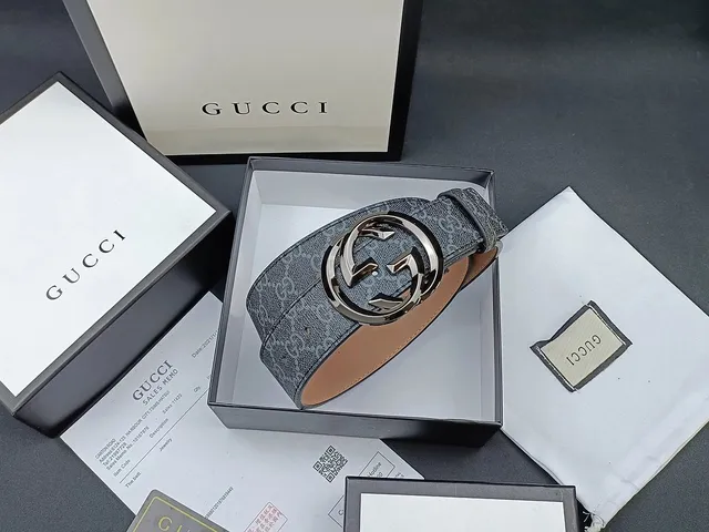 Gucci Horsebit Belt GG Monogram Canvas