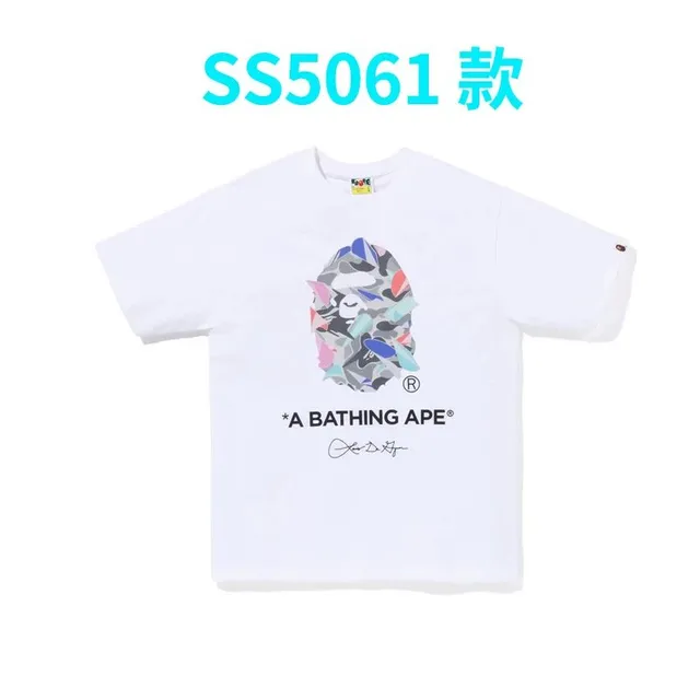 BAPE Graphic T-Shirt Camouflage Ape Head Print