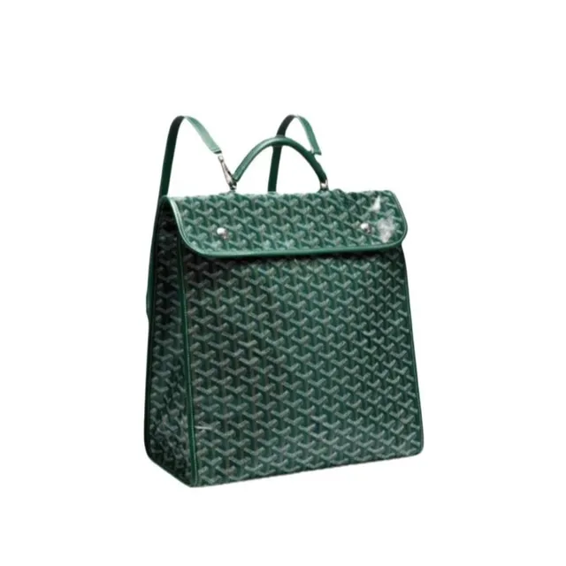 Goyard St. Louis Backpack Green Goyardine Canvas