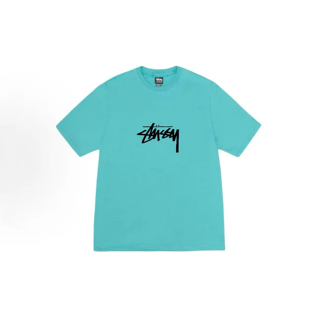 Stüssy Stock Logo Tee Turquoise