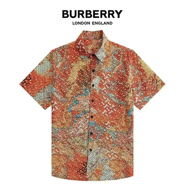 Burberry Short-Sleeve Shirt Monogram Print
