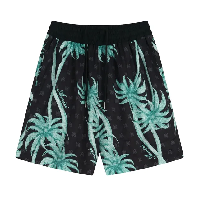 Amiri Palm Print Shorts Tropical Palm Print