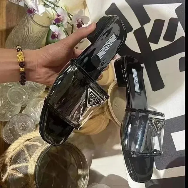 Prada Clear Strap Slide Transparent