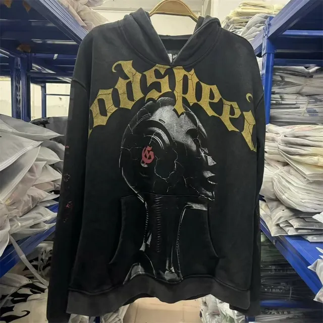 Hooded Sweatshirt Godspeed Graphic Print