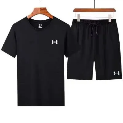 Under Armour T-Shirt and Shorts Set Black Logo