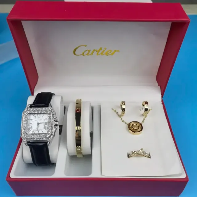 Cartier Santos-Dumont Paved Diamond Bezel