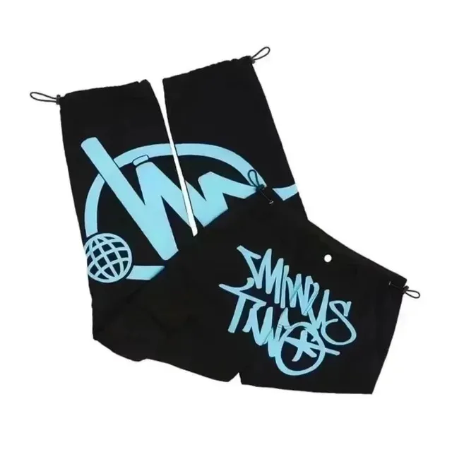 Minus Two Drawstring Shorts Graffiti Logo