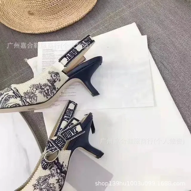 Dior J'Adior Slingback Embroidered Floral
