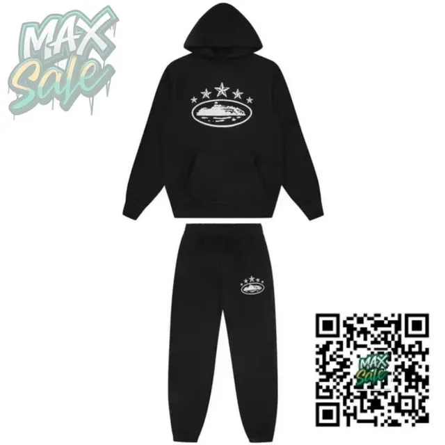 Hoodie and Joggers Set Star Logo Print