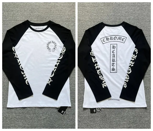 Raglan Long Sleeve Tee Chrome Hearts Logo Print