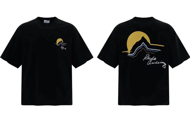 Rhude Awakening Graphic Tee Mountain Sunset Print
