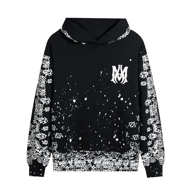 Amiri Hooded Sweatshirt Bandana Print Splatter