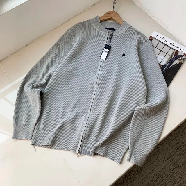 Polo Ralph Lauren Zip-Up Knit Sweater Ribbed