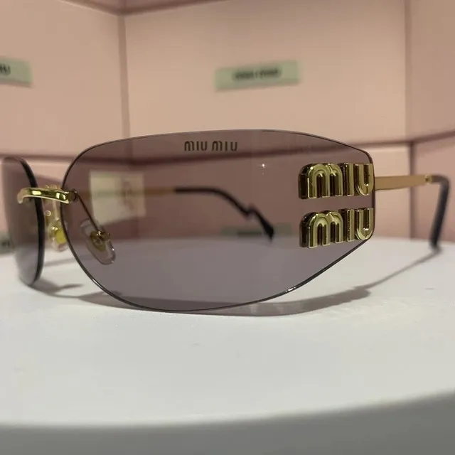 Miu Miu Oversized Sunglasses Double Logo