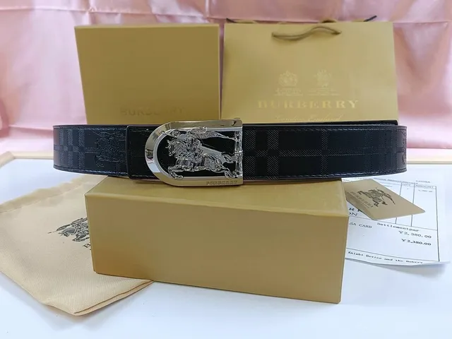 Burberry Equestrian Knight Belt Check Print