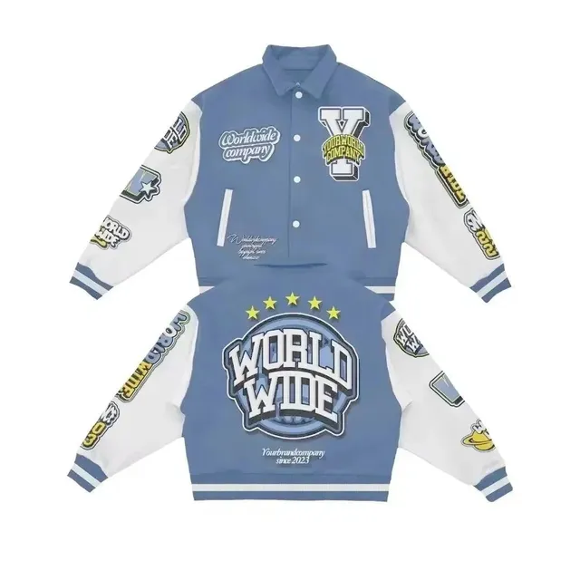 Varsity Jacket World Wide Logo Patch
