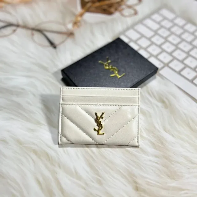 Saint Laurent Monogram Card Holder Quilted Leather