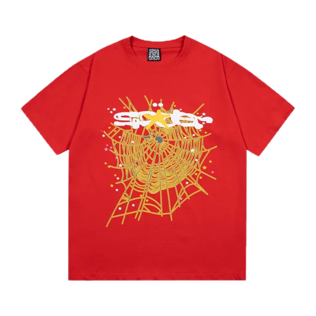 Sp5der Graphic Tee Spiderweb Star Print